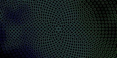 Dark Blue Green vector backdrop with circles Abstract decorative design in gradient style with bubbles New template for your brand book
