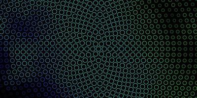 Dark Blue Green vector backdrop with circles Abstract decorative design in gradient style with bubbles New template for your brand book