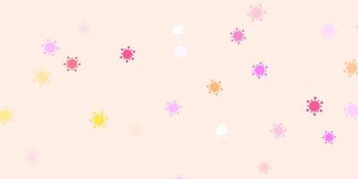 Light pink yellow vector texture with disease symbols