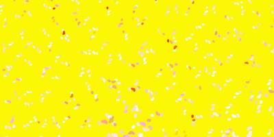 Plantilla de vector amarillo rosa claro con formas abstractas