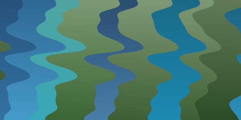 Light Blue Green vector template with wry lines Abstract illustration with gradient bows Pattern for websites landing pages