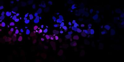 Dark pink blue vector backdrop with chaotic shapes