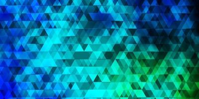 Light Blue Green vector pattern with lines triangles