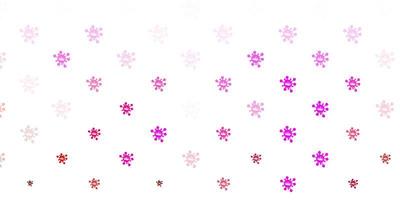 Light pink vector pattern with coronavirus elements