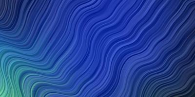 Dark Blue Green vector template with curved lines