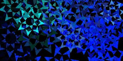 Dark blue vector backdrop with lines triangles