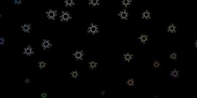 Dark multicolor vector template with flu signs