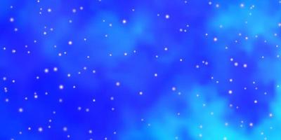 Plantilla de vector azul claro con estrellas de neón Ilustración colorida con patrón de estrellas degradado abstracto para folletos de anuncios de año nuevo