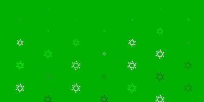 Light Green vector pattern with coronavirus elements