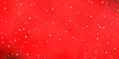 Light Red vector background with colorful stars Shining colorful illustration with small and big stars Pattern for new year ad booklets