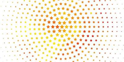 Fondo de vector amarillo claro con estrellas pequeñas y grandes ilustración colorida con estrellas de degradado abstracto mejor diseño para su banner de cartel publicitario