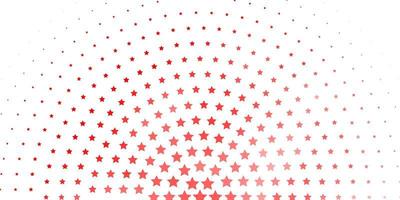 Light Red vector background with small and big stars Blur decorative design in simple style with stars Design for your business promotion