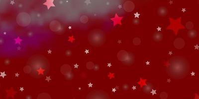 Light Red vector background with circles stars Abstract design in gradient style with bubbles stars Texture for window blinds curtains