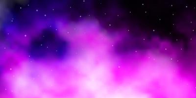 Dark Purple Pink vector background with colorful stars Decorative illustration with stars on abstract template Best design for your ad poster banner