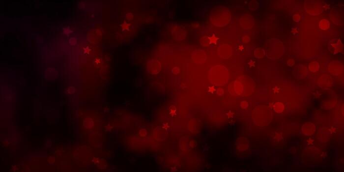Dark Red vector backdrop with circles stars Abstract design in gradient style with bubbles stars Pattern for design of fabric wallpapers