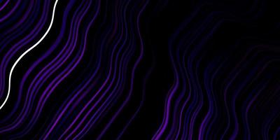 Dark Purple Pink vector background with curves Colorful illustration in circular style with lines Pattern for booklets leaflets