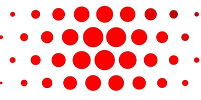 Light Red vector texture with disks Illustration with set of shining colorful abstract spheres Design for posters banners