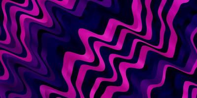 Dark Purple vector background with curved lines Colorful illustration which consists of curves Pattern for ads commercials