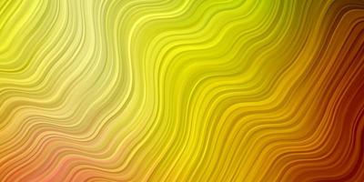 textura de vector amarillo rosa claro con ilustración de gradiente de arco circular en estilo simple con diseño inteligente de arcos para sus promociones