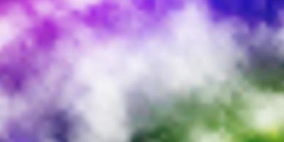 Light Pink Green vector backdrop with cumulus Illustration in abstract style with gradient clouds Colorful pattern for appdesign