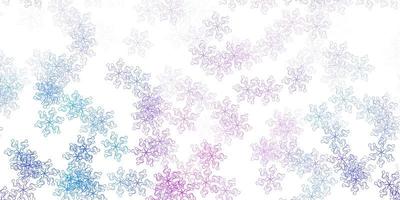 Light blue red vector natural artwork with flowers