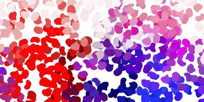 Light blue red vector backdrop with chaotic shapes