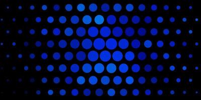 Dark BLUE vector background with bubbles Colorful illustration with gradient dots in nature style Pattern for business ads