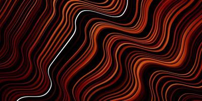 Dark Orange vector background with curved lines Abstract gradient illustration with wry lines Pattern for websites landing pages