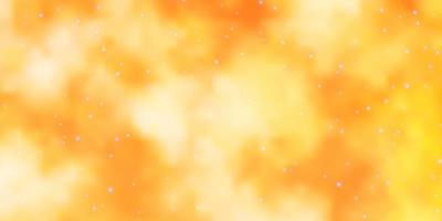 textura de vector naranja claro con hermosas estrellas ilustración colorida con patrón de estrellas degradado abstracto para páginas de destino de sitios web