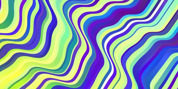 Light Multicolor vector pattern with curves