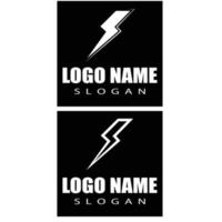 Power lightning logo vector design