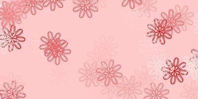 Light Red vector natural layout with flowers