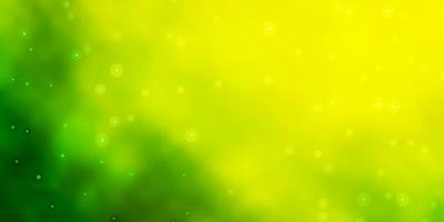 Diseño de vector amarillo verde claro con estrellas brillantes Ilustración abstracta geométrica moderna con diseño de estrellas para la promoción de su negocio