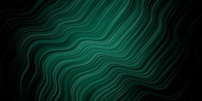 Dark Green vector pattern with curved lines Bright illustration with gradient circular arcs Smart design for your promotions