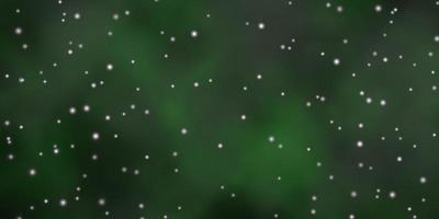 Plantilla de vector verde oscuro con estrellas de neón ilustración decorativa con estrellas en diseño de plantilla abstracta para la promoción de su negocio