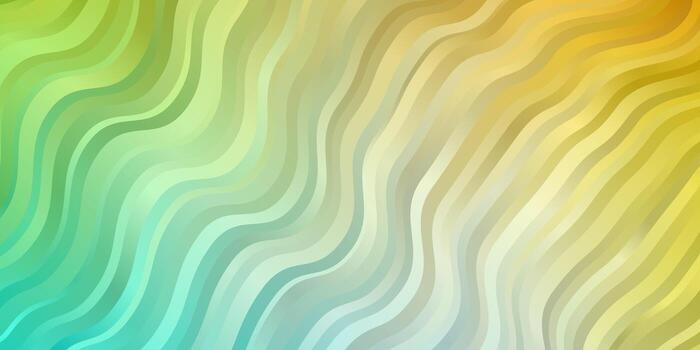 Light Blue Yellow vector template with wry lines Illustration in abstract style with gradient curved Best design for your posters banners