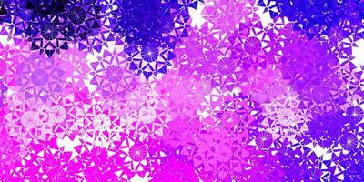 Light Purple Pink vector background with christmas snowflakes