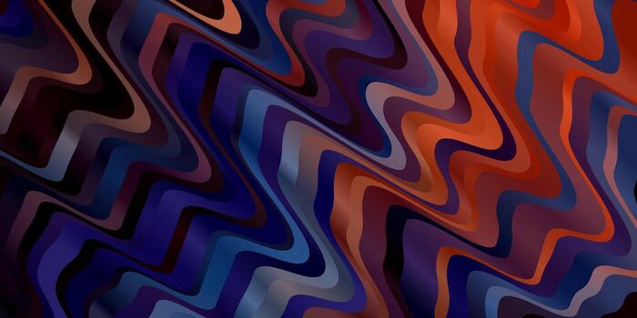 Fondo de vector rojo azul claro con líneas dobladas, ilustración de degradado en estilo simple con diseño inteligente de arcos para sus promociones