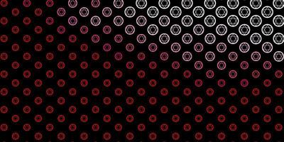 Dark Red vector template with esoteric signs