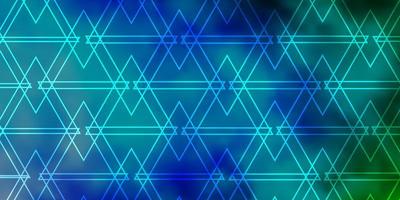 Light Blue Green vector pattern with lines triangles Illustration with colorful gradient triangles Pattern for commercials