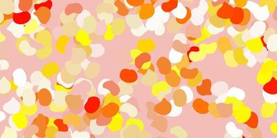 Light pink yellow vector background with random forms