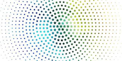 Plantilla de vector verde azul claro con estrellas de neón Ilustración abstracta geométrica moderna con diseño de estrellas para la promoción de su negocio