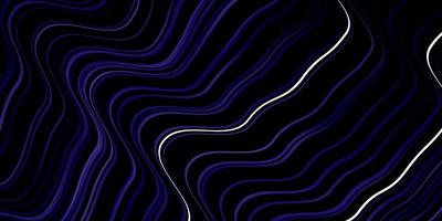 patrón de vector azul oscuro con curvas ilustración abstracta con patrón de líneas de degradado bandy para folletos folletos