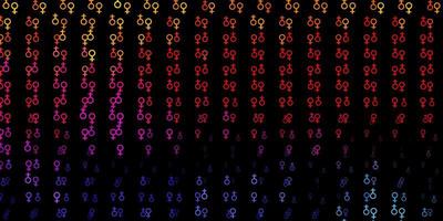 Dark Multicolor vector backdrop with mystery symbols