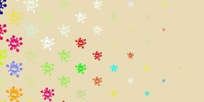 Light multicolor vector backdrop with virus symbols