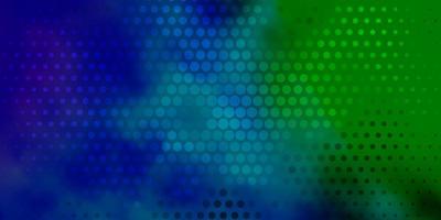 Dark Blue Green vector pattern with circles Abstract illustration with colorful spots in nature style New template for your brand book