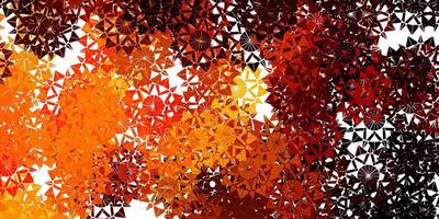 Light Orange vector background with christmas snowflakes