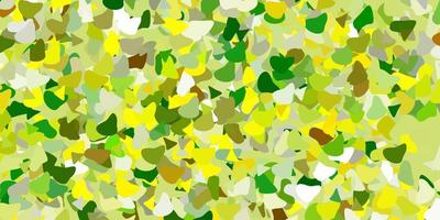 Light green yellow vector texture with memphis shapes