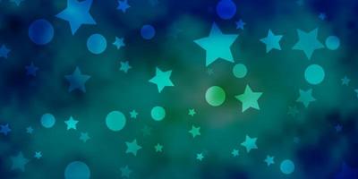 Light BLUE vector backdrop with circles stars Abstract design in gradient style with bubbles stars Design for textile fabric wallpapers