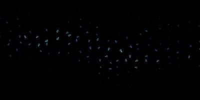 Dark BLUE vector background with occult symbols
